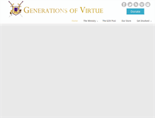 Tablet Screenshot of generationsofvirtue.org